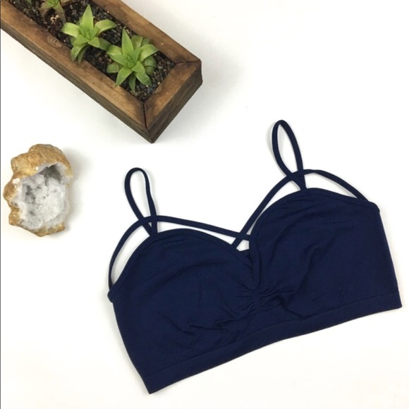 RGL Collection Other - Navy Seamless Caged Cutout Bralette RGL Collection Other - Navy Seamless Caged Cutout Bralette